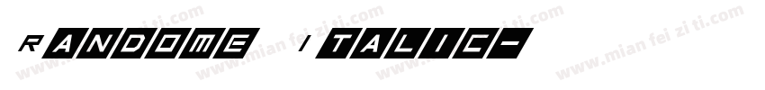 Randome Italic字体转换